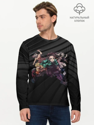 Мужской лонгслив базовый / Клинок, Рассекающий Демонов