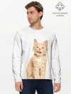 Мужской лонгслив базовый / Кошечка