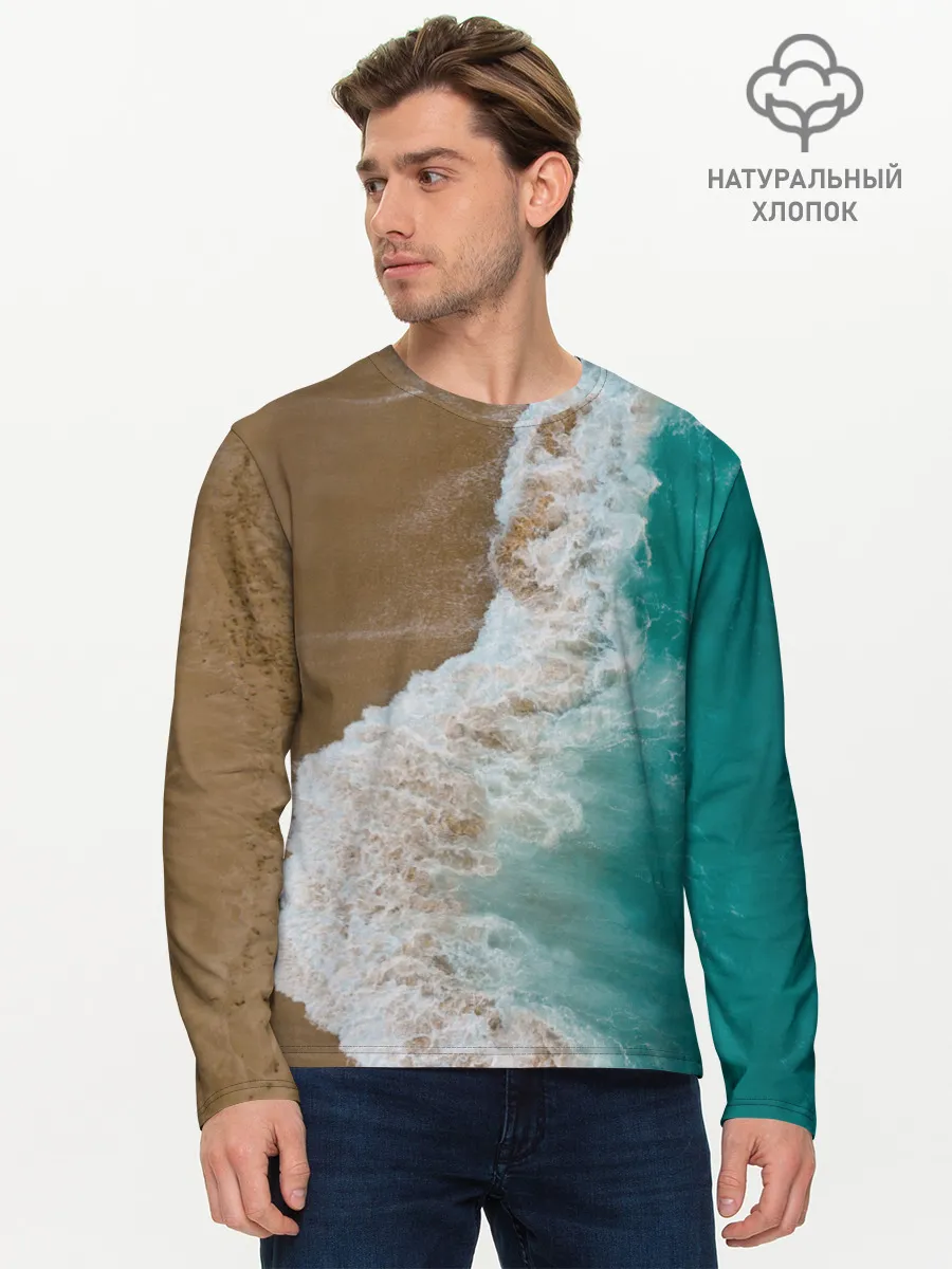 Мужской лонгслив базовый / Пляж / beach