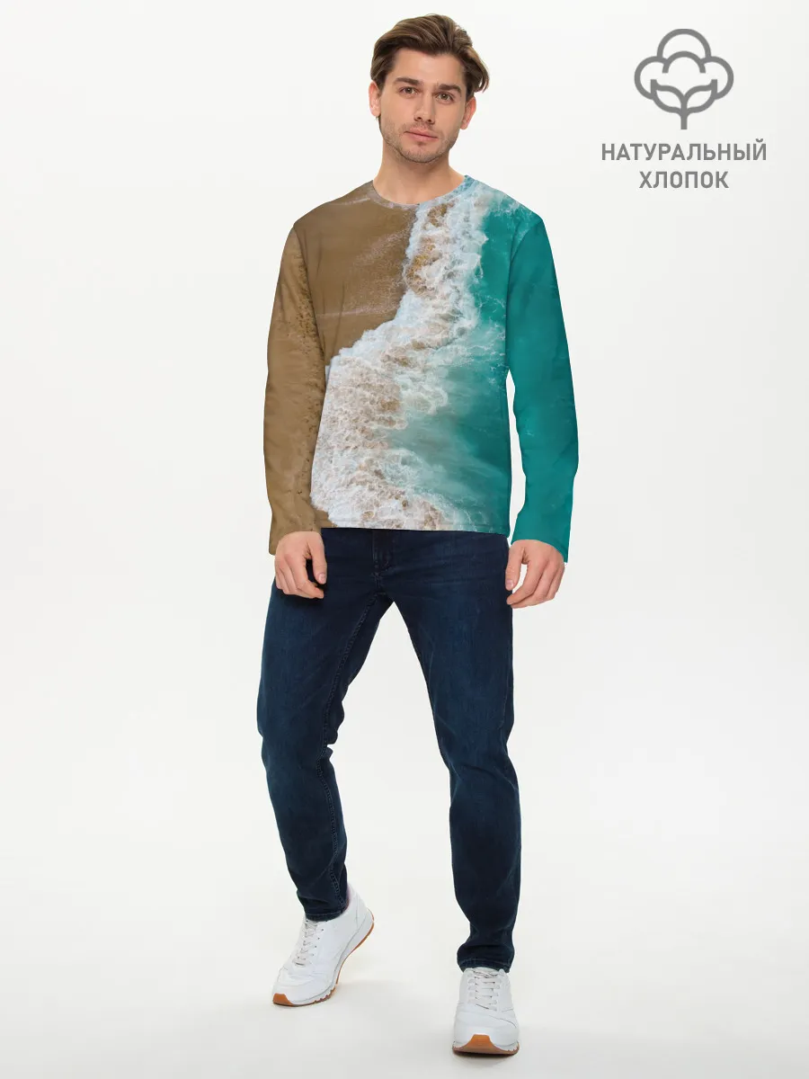 Мужской лонгслив базовый / Пляж / beach