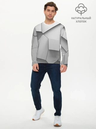 Мужской лонгслив базовый / Осколки плитки