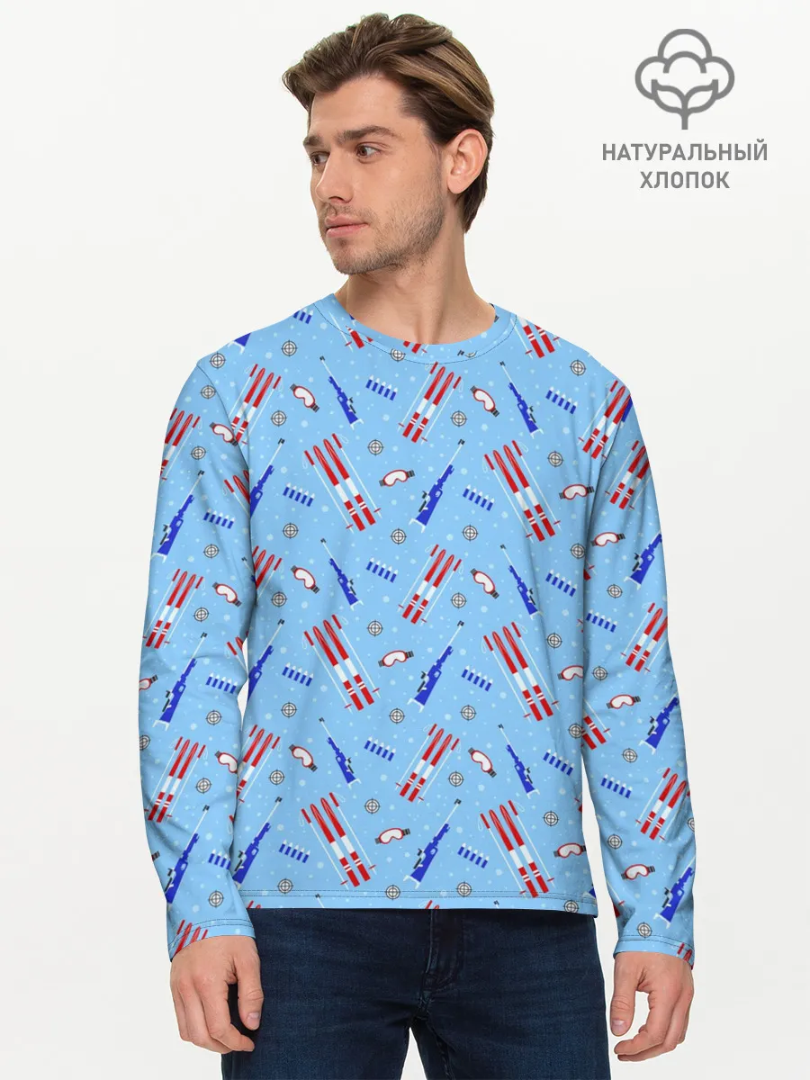 Мужской лонгслив базовый / Биатлон