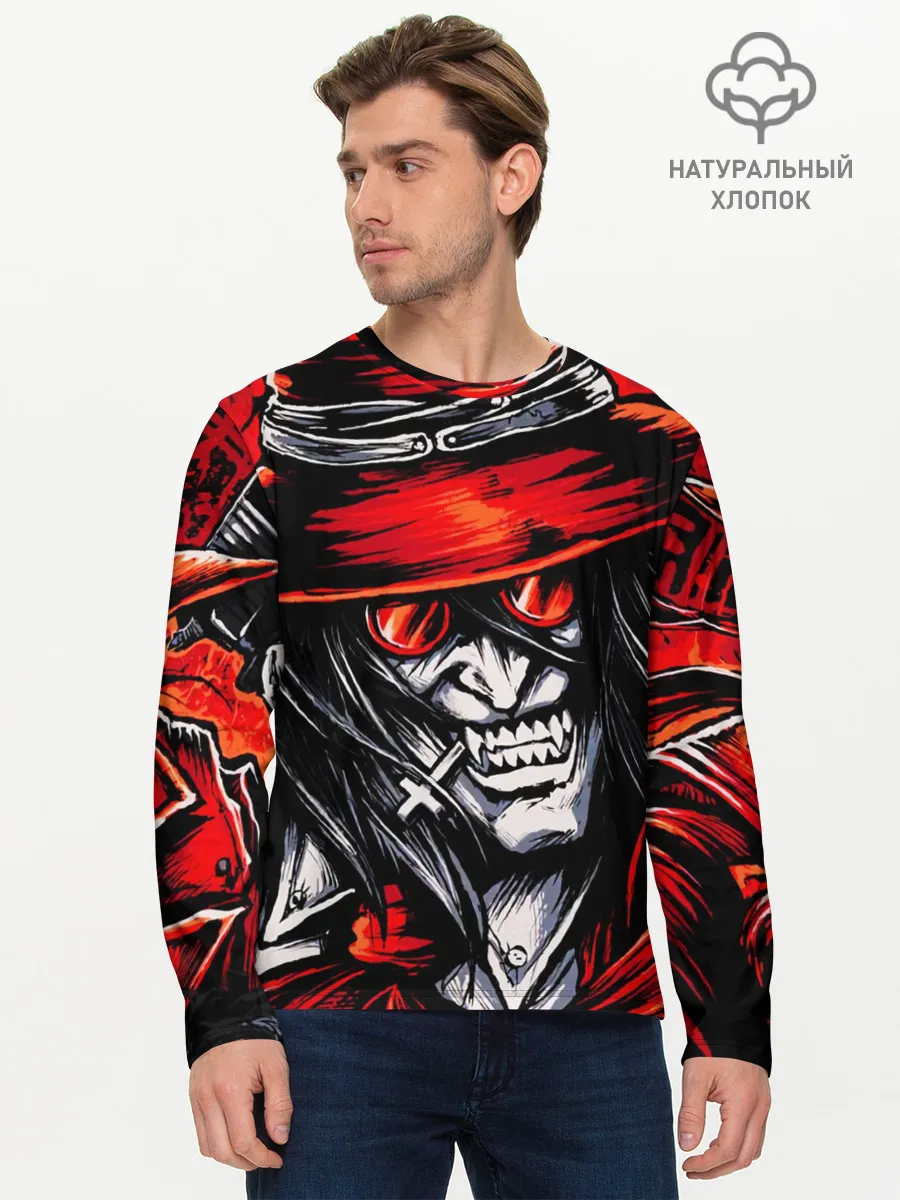 Мужской лонгслив базовый / ALUCARD IN RED