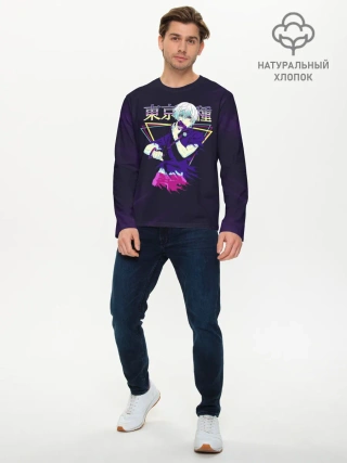 Мужской лонгслив базовый / Канеки Кен под 80-е