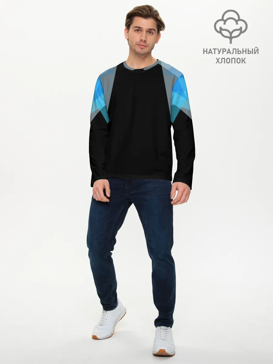 Мужской лонгслив базовый / Геометрия
