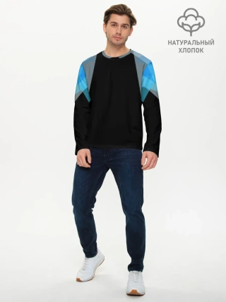 Мужской лонгслив базовый / Геометрия