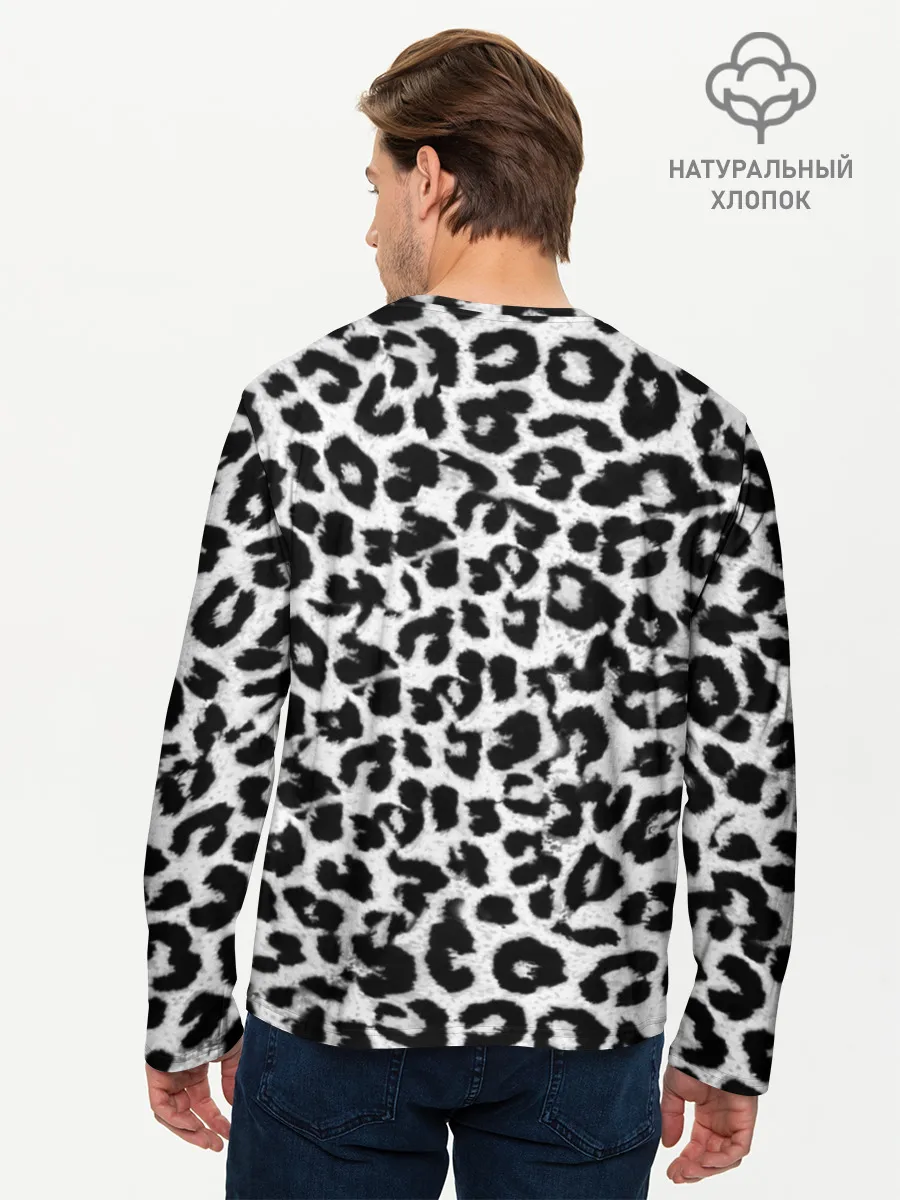 Мужской лонгслив базовый / Снежный Барс