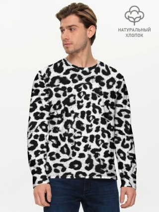 Мужской лонгслив базовый / Снежный Барс