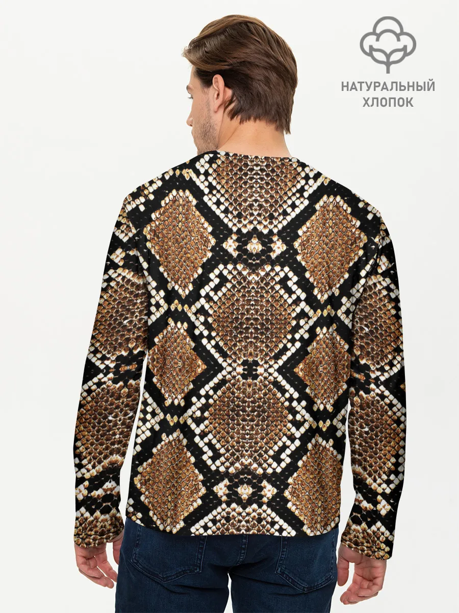 Мужской лонгслив базовый / Змеиная Кожа