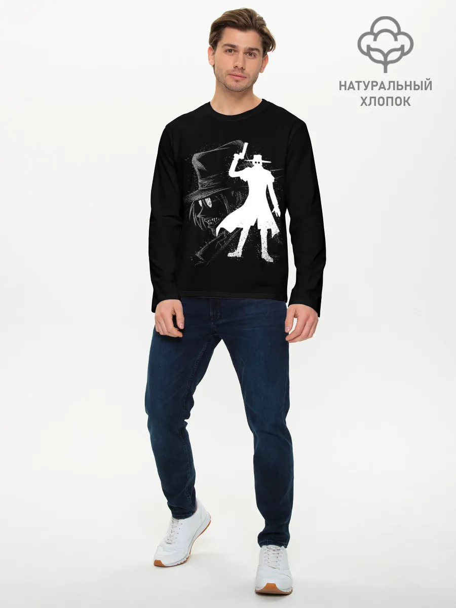 Мужской лонгслив базовый / Силуэт Hellsing