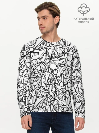 Мужской лонгслив базовый / Масса людей