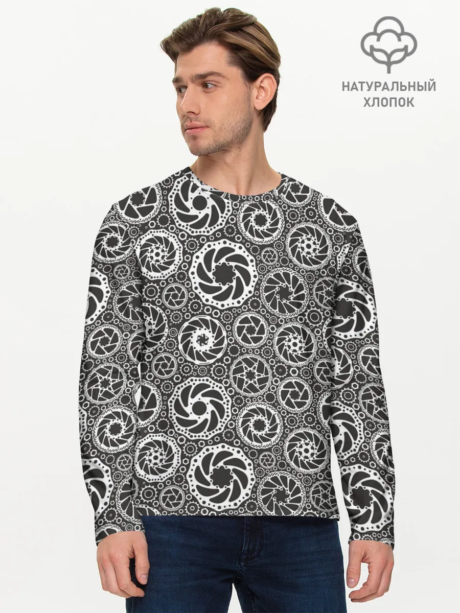 Мужской лонгслив базовый / Детали Велосипеда