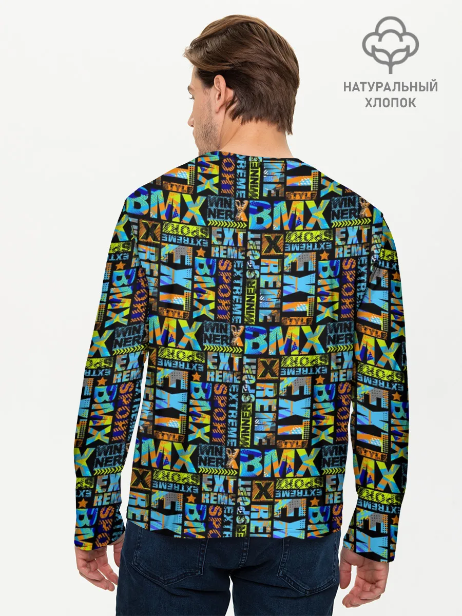 Мужской лонгслив базовый / BMX - Велоспорт