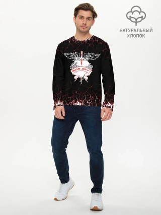 Мужской лонгслив базовый / bon jovi