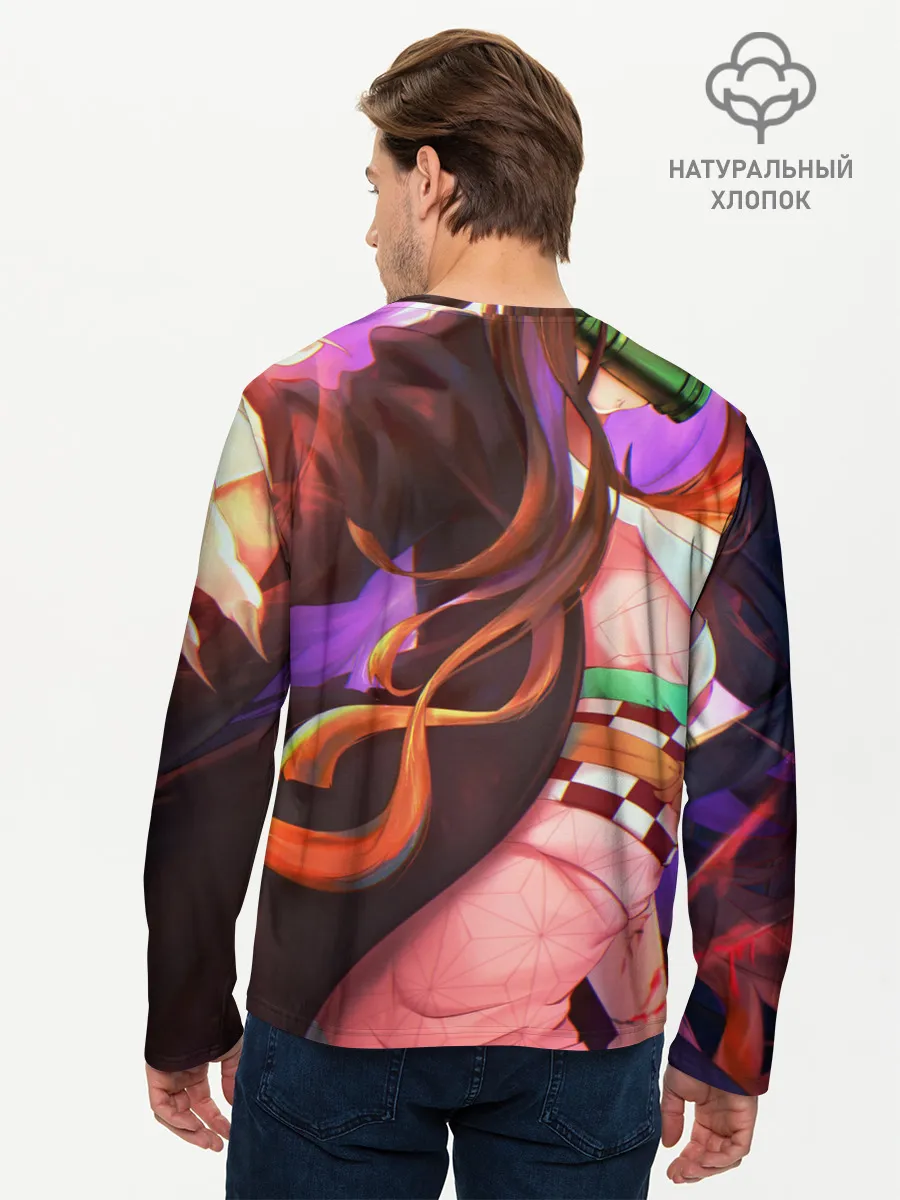 Мужской лонгслив базовый / Незуко рог