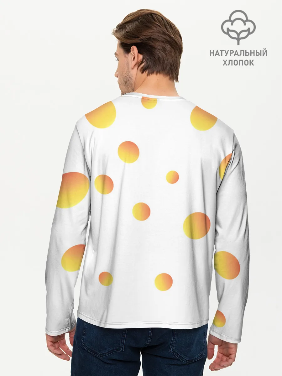 Мужской лонгслив базовый / Kaneki Ken желтые круги