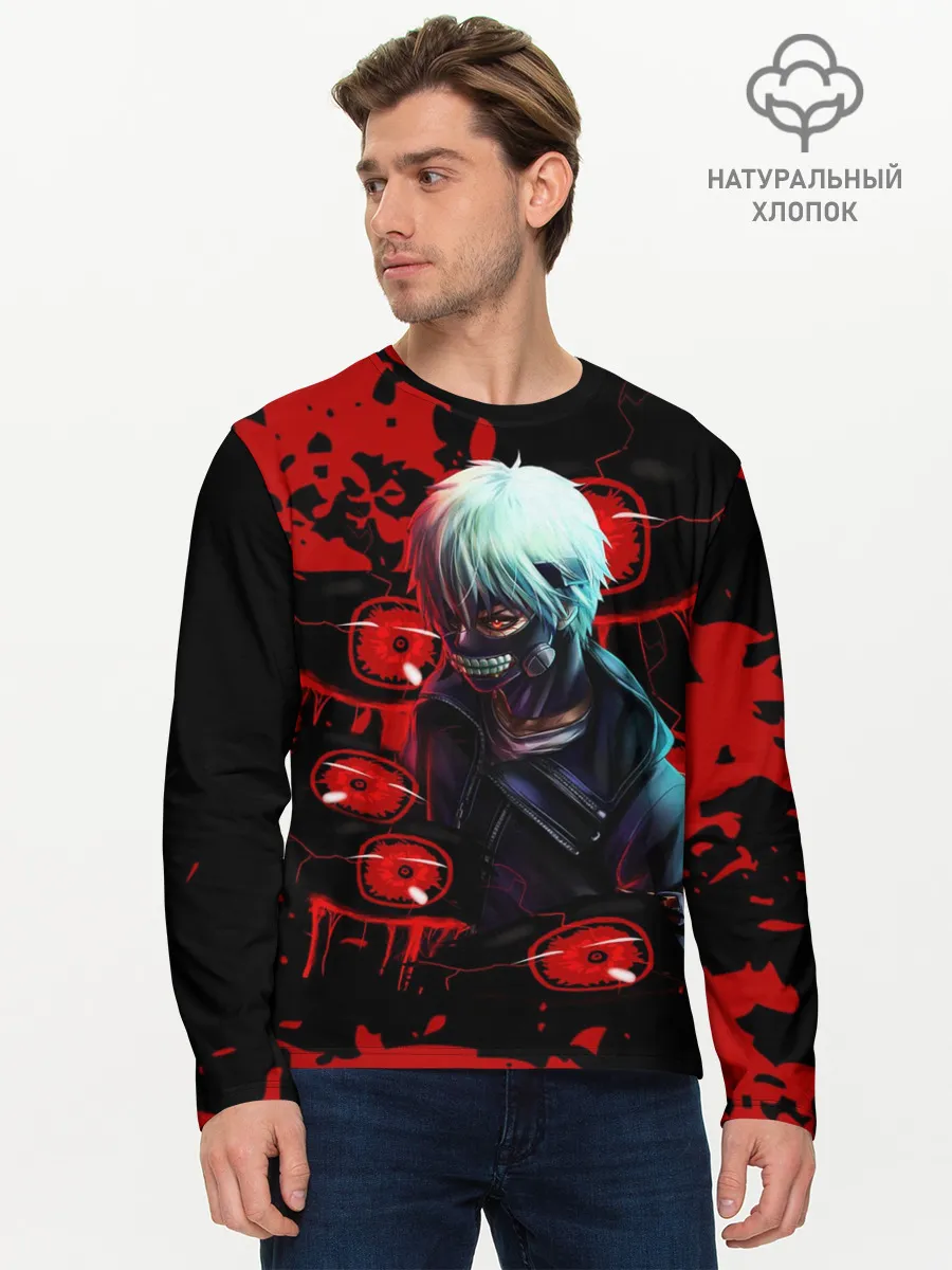 Мужской лонгслив базовый / Kaneki | Токийский Гуль