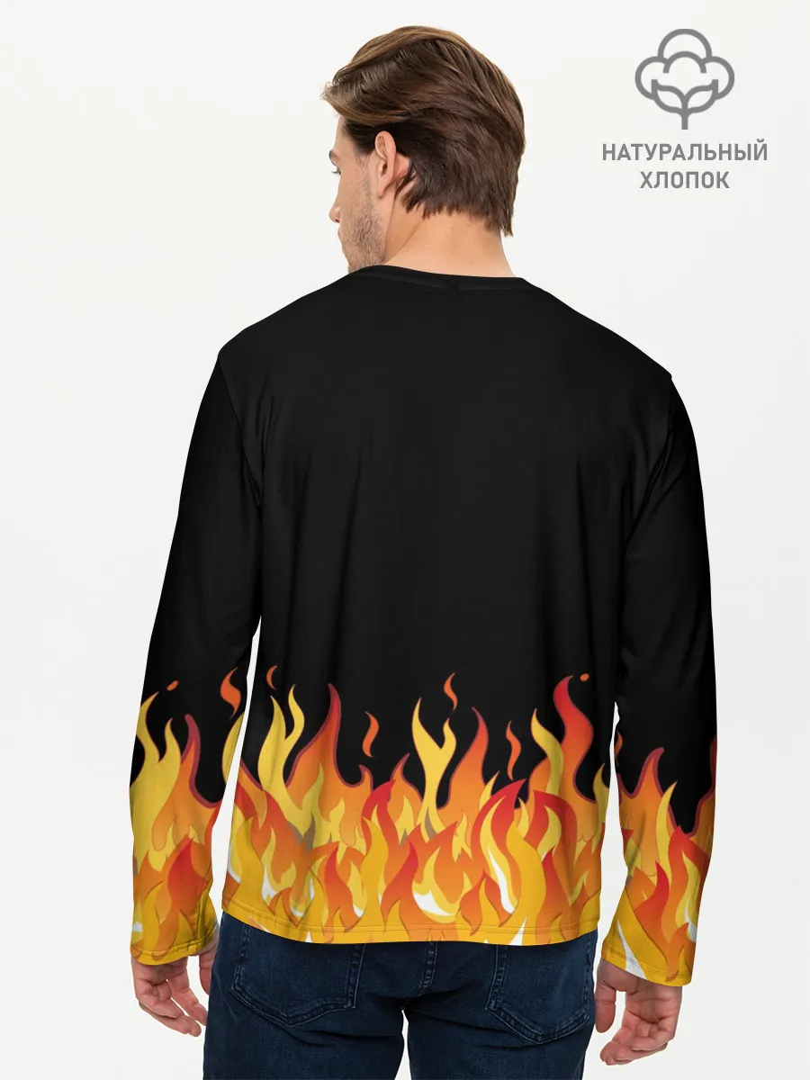 Мужской лонгслив базовый / ОГОНЬ И НИЧЕГО ЛИШНЕГО