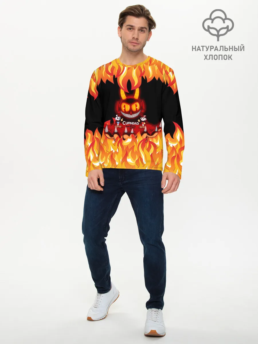 Мужской лонгслив базовый / CUPHEAD | DEVIL