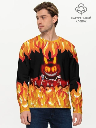 Мужской лонгслив базовый / CUPHEAD | DEVIL