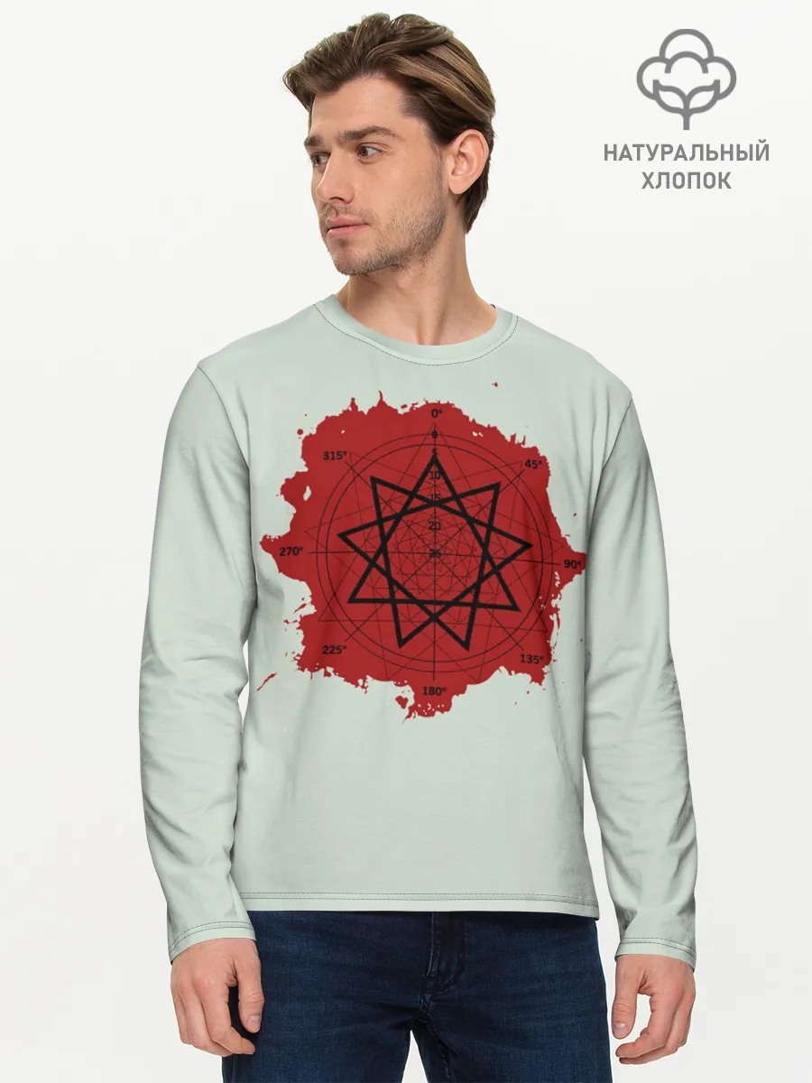 Мужской лонгслив базовый / Пентаграмма Slipknot
