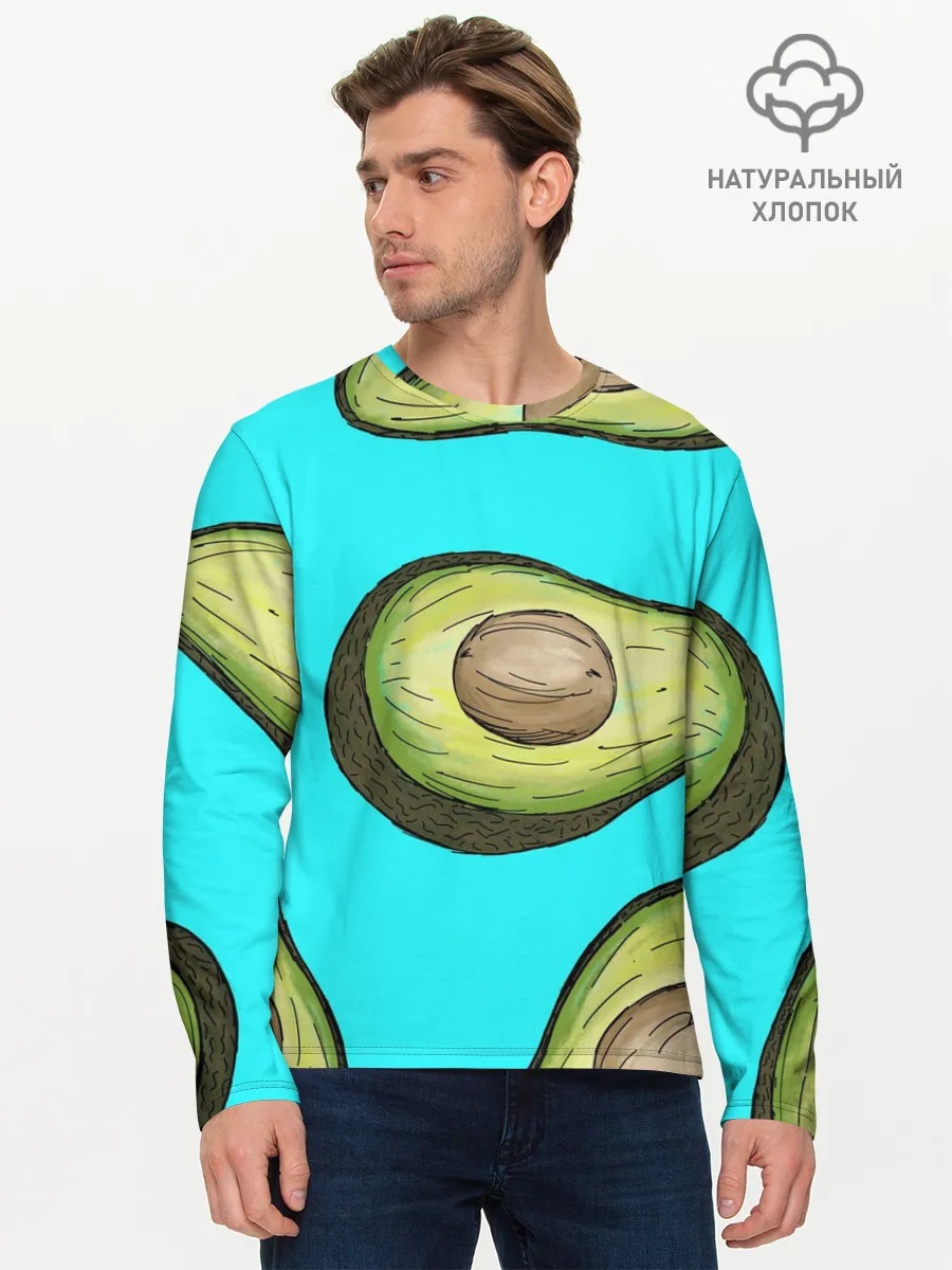 Мужской лонгслив базовый / Авакадо