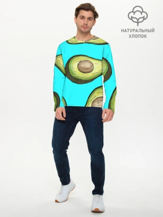Мужской лонгслив базовый / Авакадо