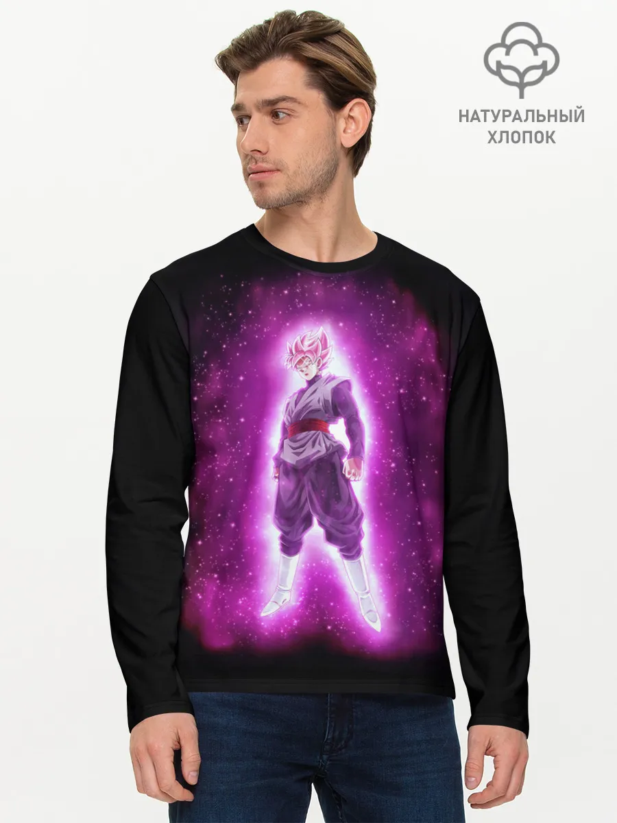 Мужской лонгслив базовый / Goku super saiyan