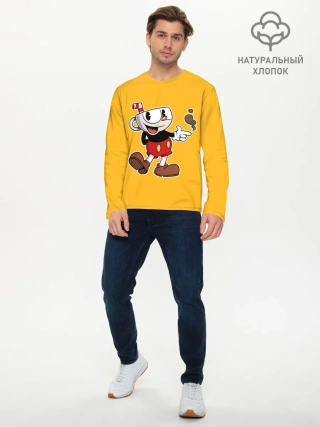 Мужской лонгслив базовый / CUPHEAD | КАПХЕД