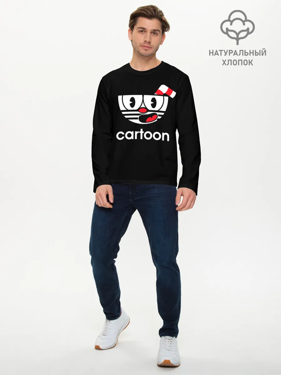 Мужской лонгслив базовый / CUPHEAD | КАПХЕД