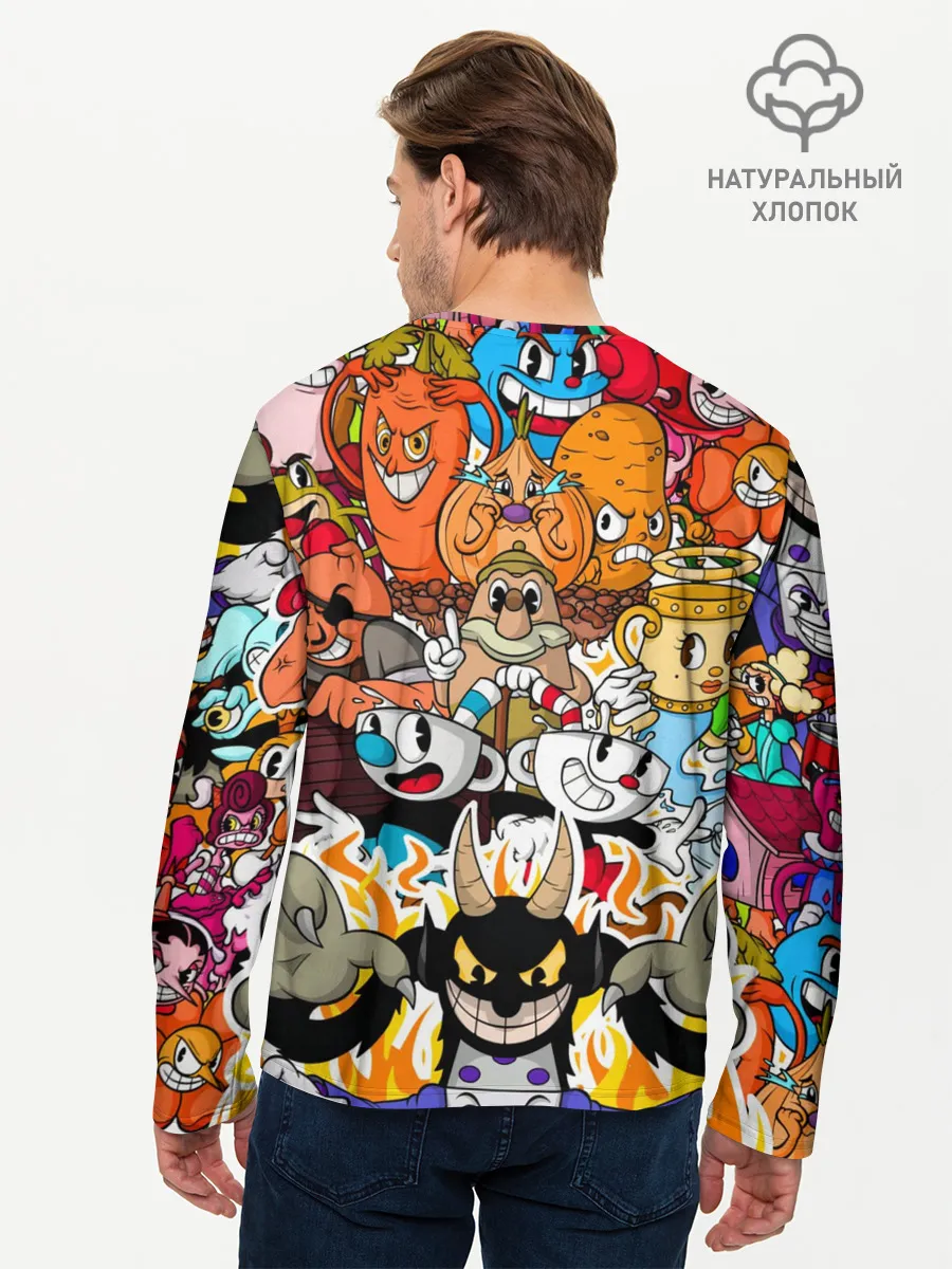 Мужской лонгслив базовый / CUPHEAD