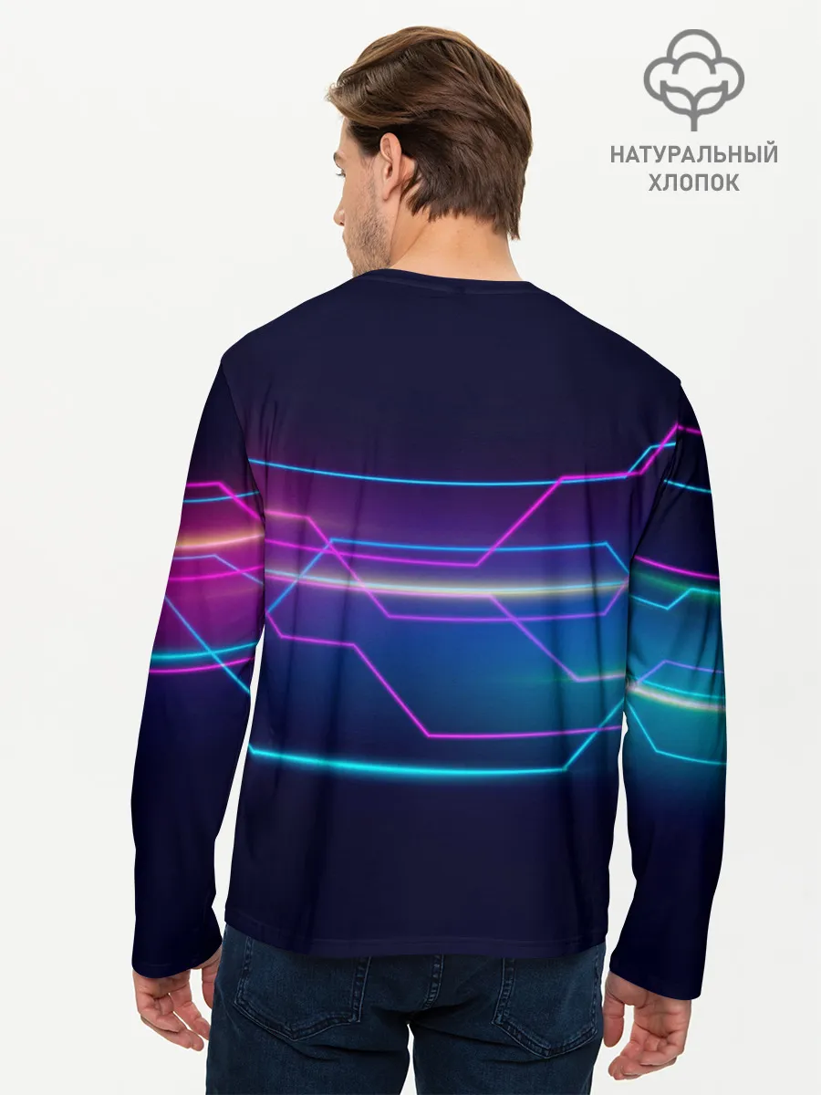 Мужской лонгслив базовый / Лазерные лучи