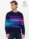 Мужской лонгслив базовый / Лазерные лучи