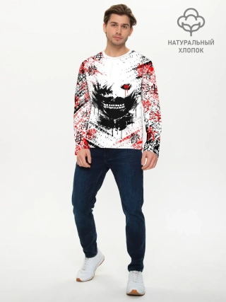 Мужской лонгслив базовый / Силует Токийского Гуля