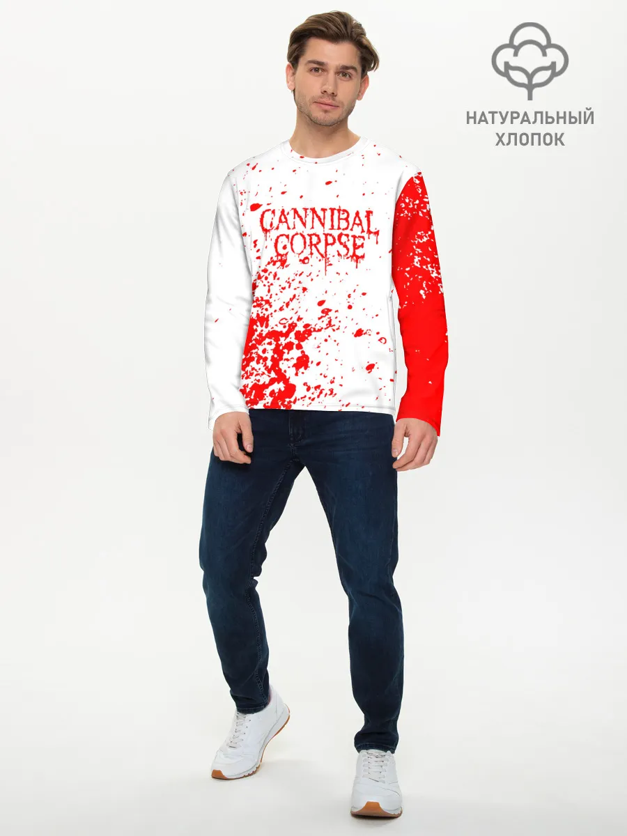 Мужской лонгслив базовый / cannibal corpse.