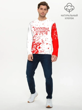 Мужской лонгслив базовый / cannibal corpse.