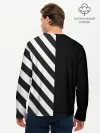 Мужской лонгслив базовый / Черно-Белые Полосы