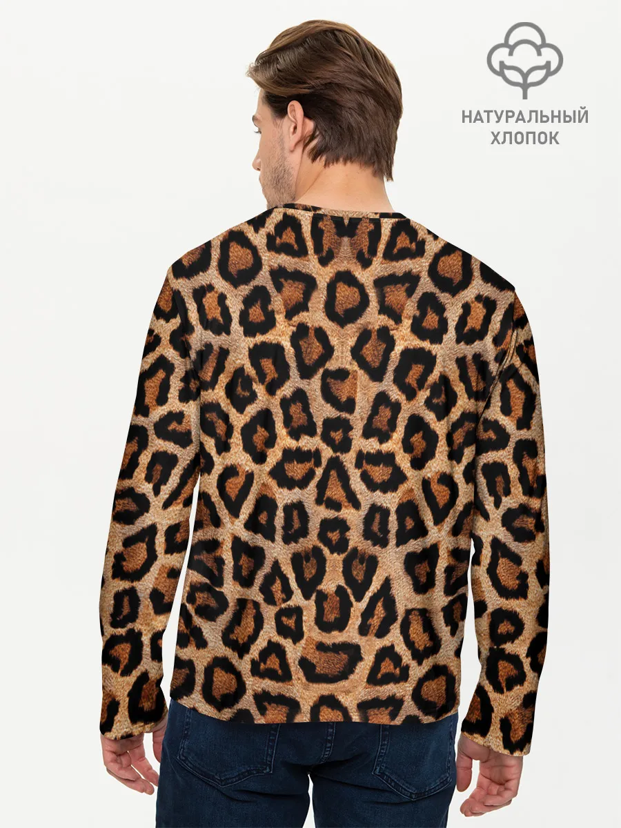 Мужской лонгслив базовый / Шкура Леопарда