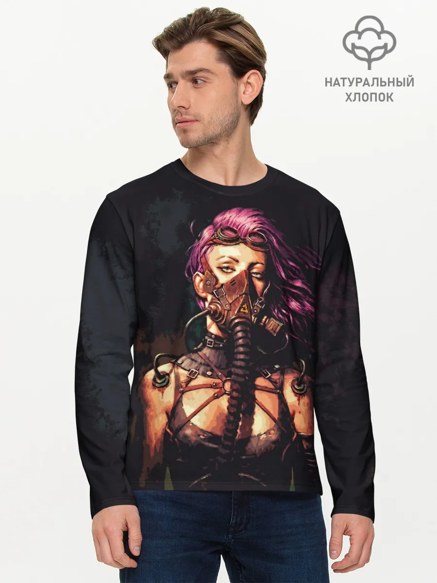 Мужской лонгслив базовый / Steampunk girl | Стимпанк