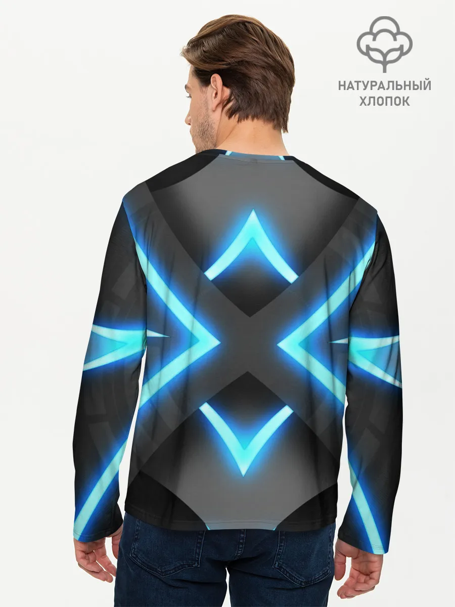 Мужской лонгслив базовый / НЕОНОВЫЕ СТРЕЛКИ 3D