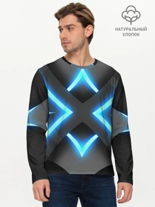 Мужской лонгслив базовый / НЕОНОВЫЕ СТРЕЛКИ 3D
