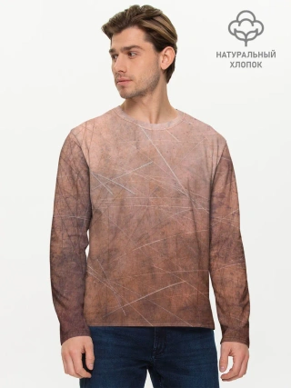 Мужской лонгслив базовый / ЛАТУНЬ