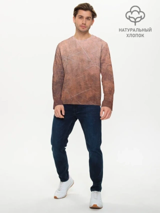 Мужской лонгслив базовый / ЛАТУНЬ