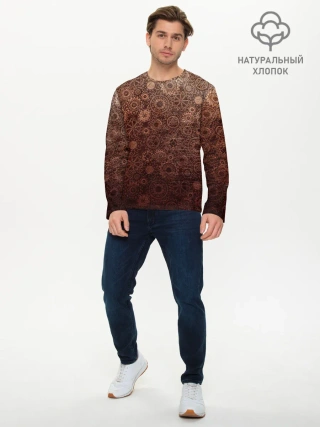 Мужской лонгслив базовый / Шестеренки