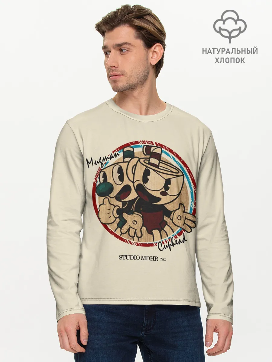 Мужской лонгслив базовый / CUPHEAD