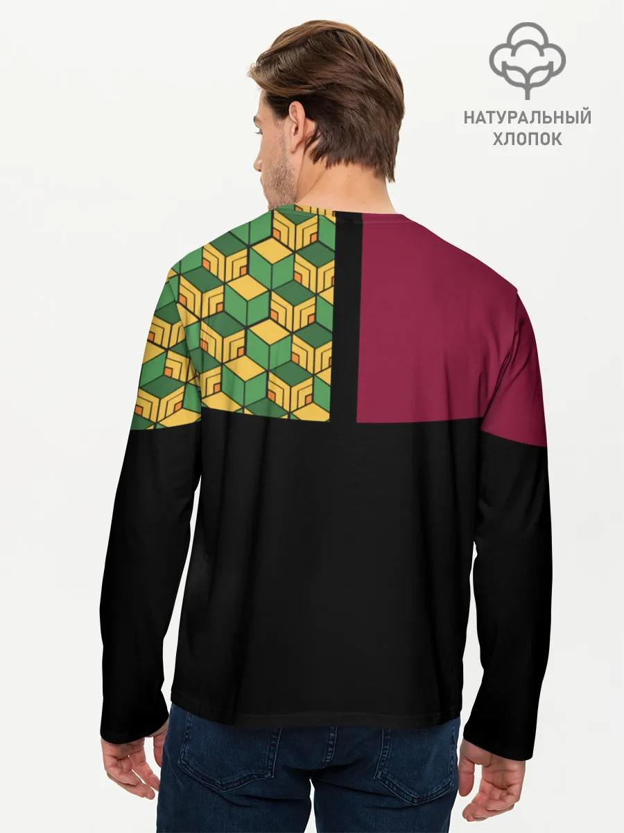 Мужской лонгслив базовый / Гию Томиока Kimetsu no Yaiba