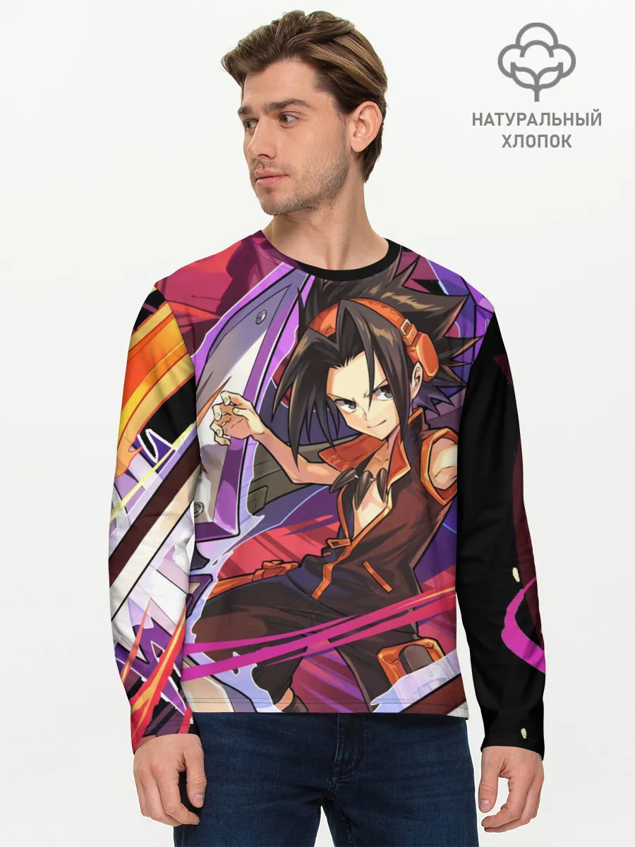 Мужской лонгслив базовый / Шаман Кинг