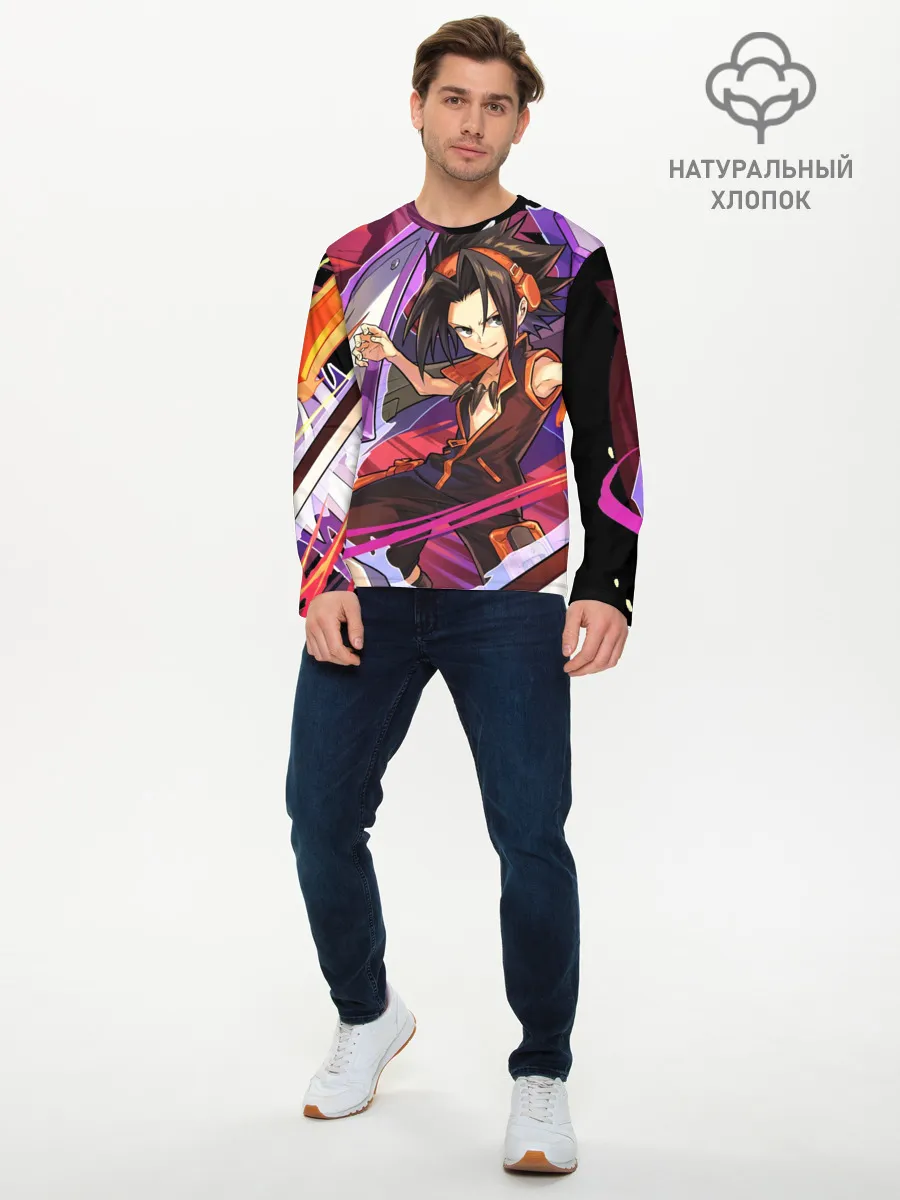 Мужской лонгслив базовый / Шаман Кинг