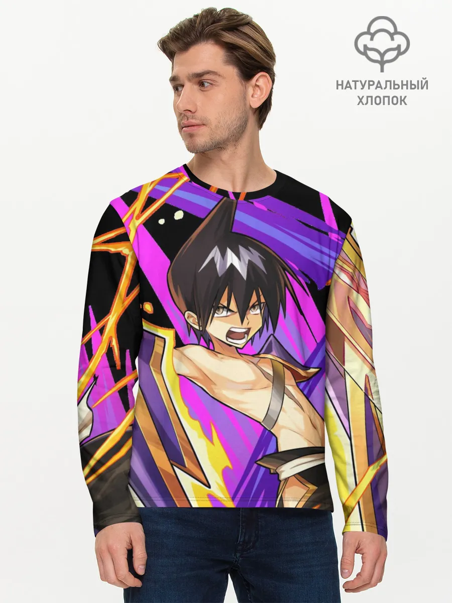 Мужской лонгслив базовый / Шаман Кинг