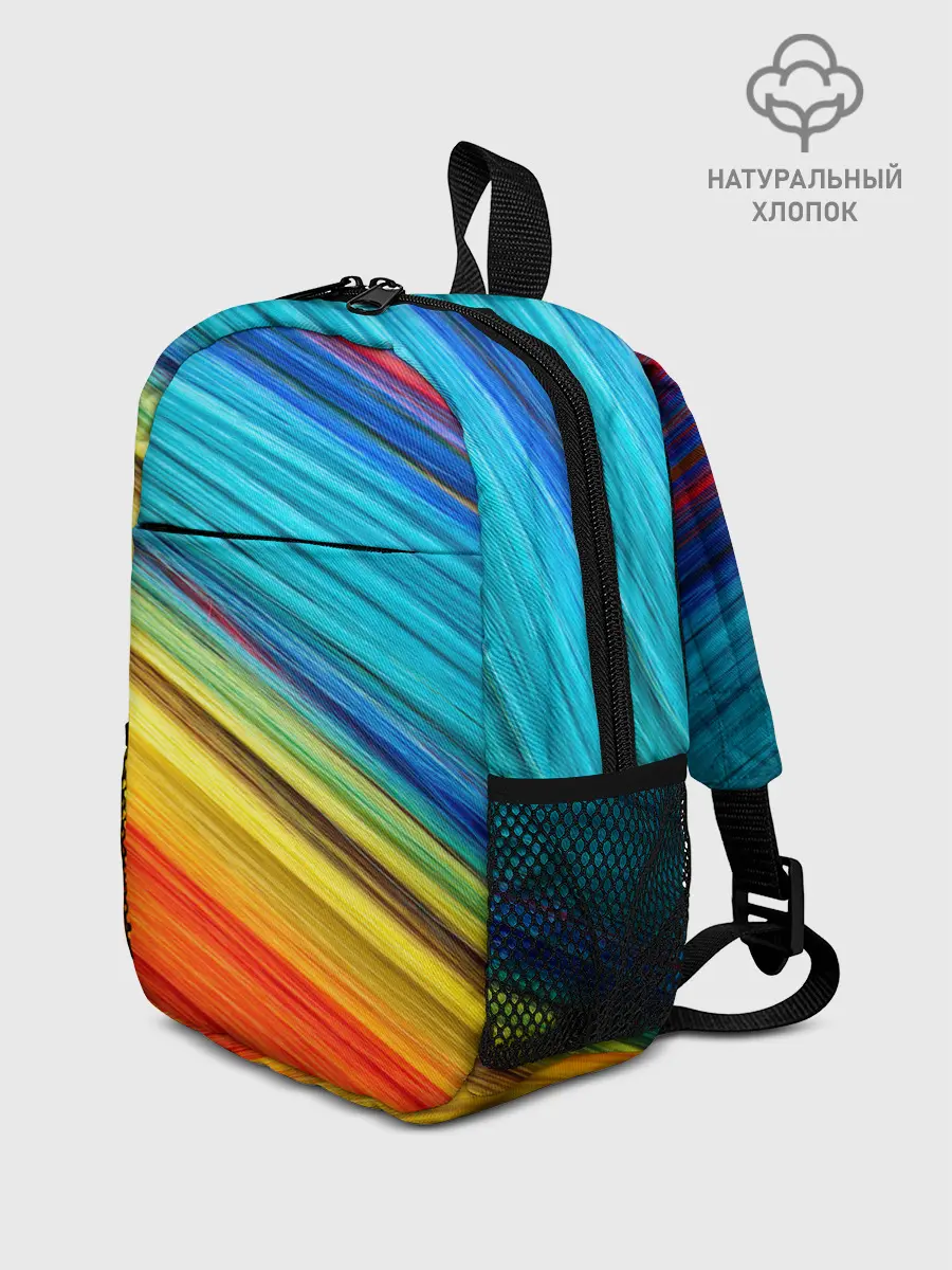 Рюкзак детский / цветной мех диагональ